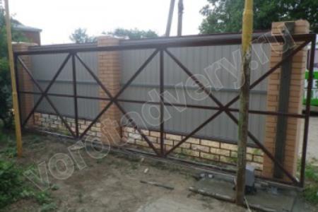 Фото откатных ворот